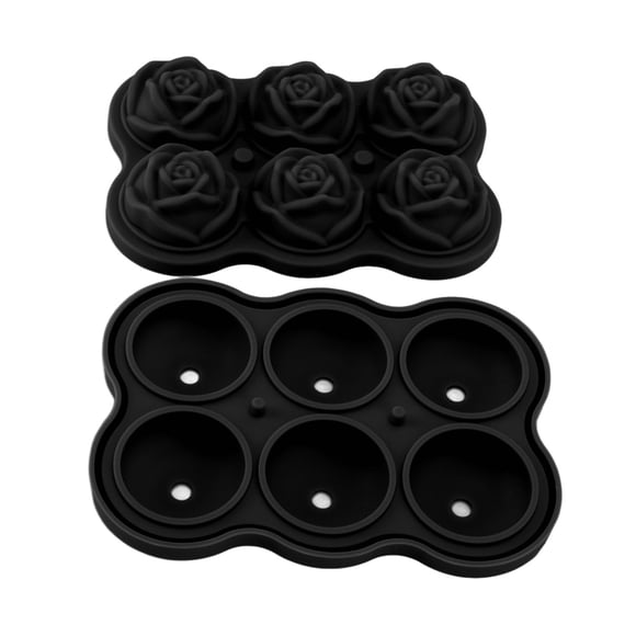 Oubit Rose Ice Cube Tray,Rose Ice Cube Tray Silicone Ice Cube Tray Silicone Ice Ball Tray Convenient Use