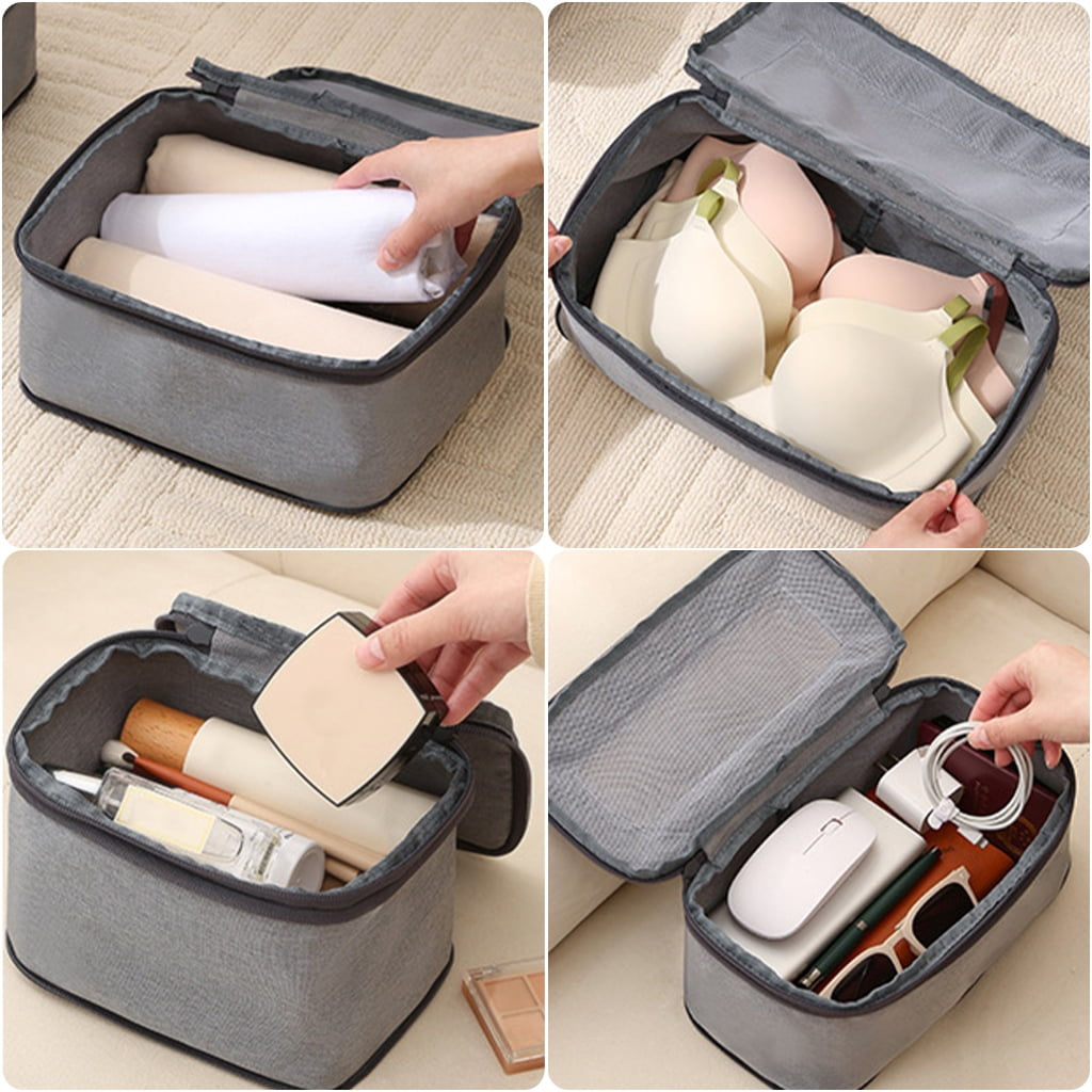 6Pcs Travel Organized Packing Cubes Set Portable Laundry Bag Pouches Storage Luggage for Women Men Easy Packing