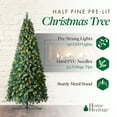 thumbnail image 3 of Home Heritage Half Pine 7' Pre-Lit Artificial Christmas Tree, 150 White LED, 3 of 10