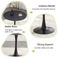 thumbnail image 4 of S-HOME Round Dining Table with Metal Pedestal and Thickened Tabletop 31.5 Inch Ideal for Kitchen and Living Room，Black+Gery, 4 of 11