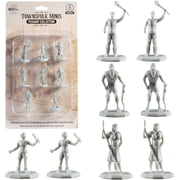 Monster Townsfolk Mini Fantasy Figures - 8pc Peasant Non Player Character NPC Miniatures - 1 Hex-Sized Compatible with DND Dungeons and Dragons, Pathfinder and All RPG Tabletop Games