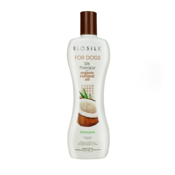 Biosilk Dogs Silk Therapy Shampoo Organic Coconut Oil Sulfate and Paraben Free 12 oz.