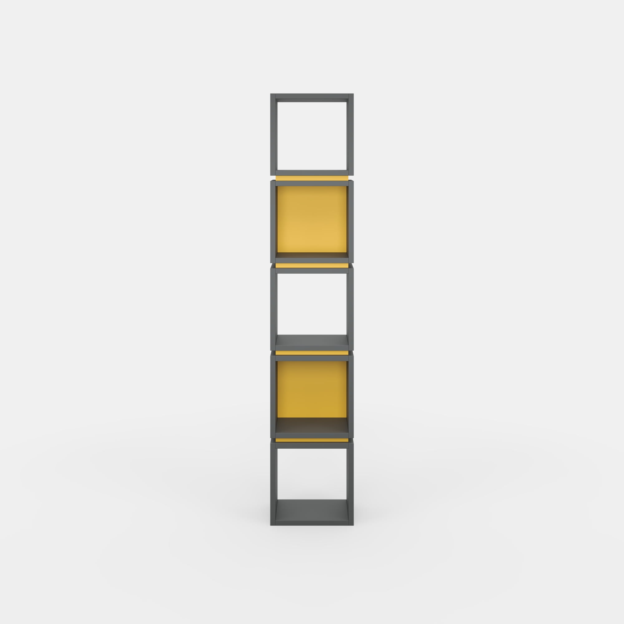 Ada Home Decor Furniture Multiple Tier Open Shelf Anthracite Mustard Braeside Modern Bookcase