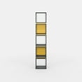 thumbnail image 4 of Ada Home Decor Furniture Multiple Tier Open Shelf Anthracite Mustard Braeside Modern Bookcase, 4 of 7