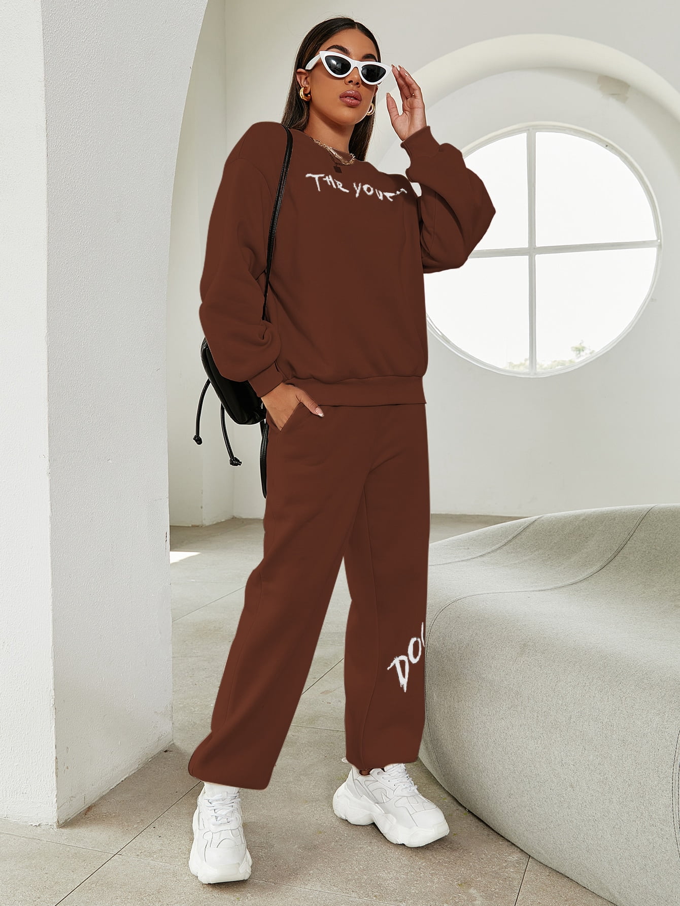 Women's Letter Graphic Drop Shoulder 
