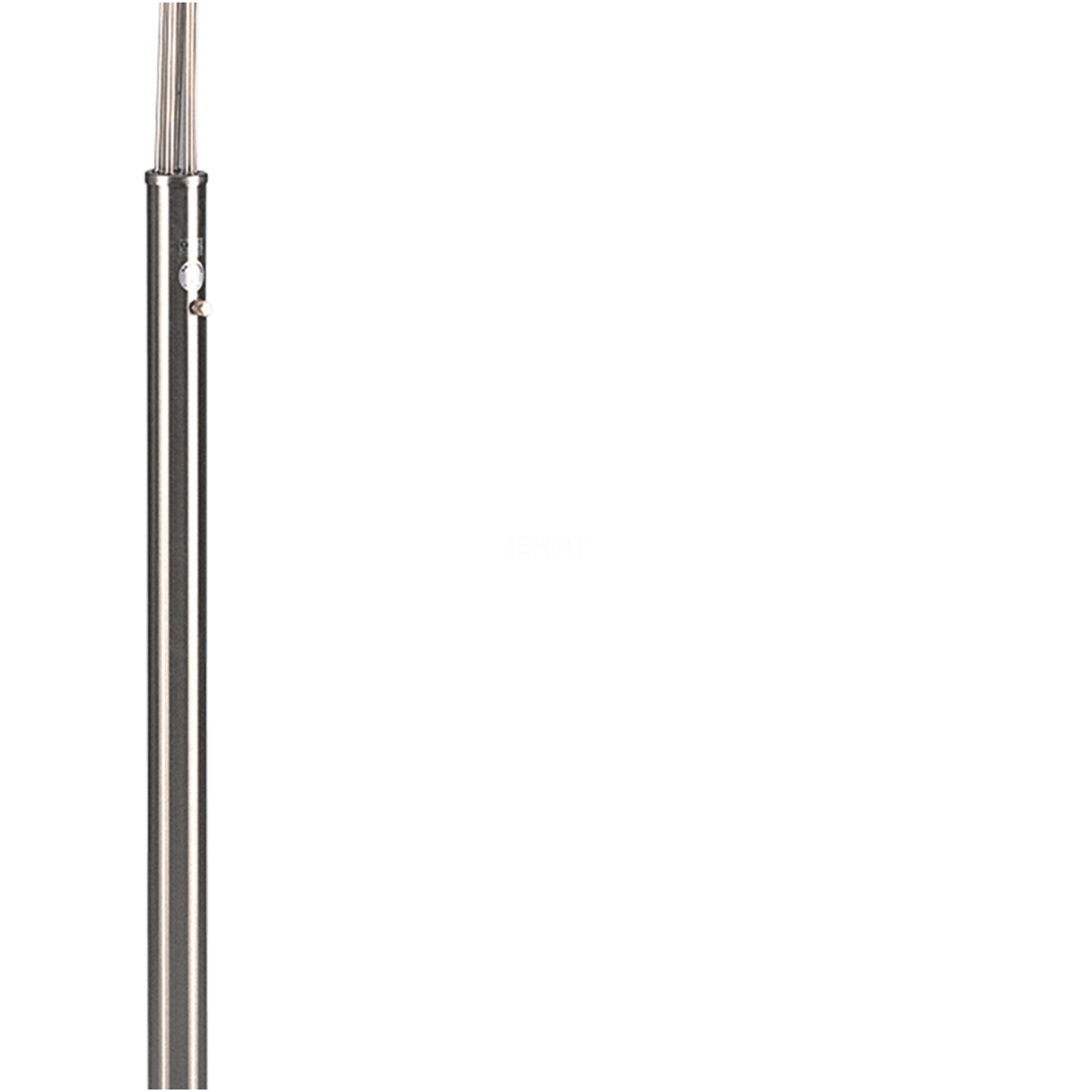 JERFIT 5-Head Adjustable Arc Floor Lamp with Dimmer, Brushed Nickel Finish, Modern Standing Lamp for Living Room, Bedroom, Office