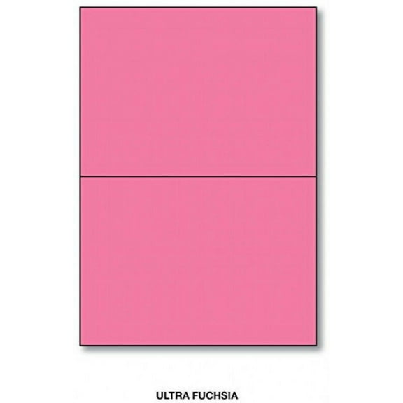 Valentine's Day - 5" X 7" Blank Ultra Fuchsia Greeting Card Sets - Scored for easy folding. - 25 Cards & Envelopes Per Pack.