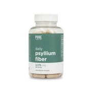 Daily Psyllium Husk Fiber Supplement by Pure for Men & Pure for Her | Digestive Regularity & Gut Health Support | Soluble Fiber Powder, 2,175mg Per Serving | 150 Capsules