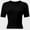 Black, variant on Women's Basic Teen Tee Workout Crewneck Short Sleeve Slim Fitted Casual Crop Top
