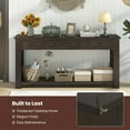 thumbnail image 5 of Barara King Narrow Console Table, Entryway Table,63 Inches Farmhouse Entryway Table with 4 Storage Drawers and Open Shelf-Espresso, 5 of 6