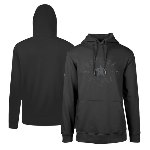 Men's Levelwear Black Houston Astros Podium Abyssal Pullover Hoodie
