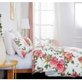 thumbnail image 4 of DaDa Bedding Romantic Roses Lovely Spring Pink Floral Duvet Cover Set w/ Pillow Cases (JHW-879), 4 of 8