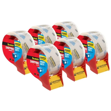 Scotch Heavy Duty Shipping/Packaging Tape Dispenser, 6 Count, Value (Best Value For Money Scotch)