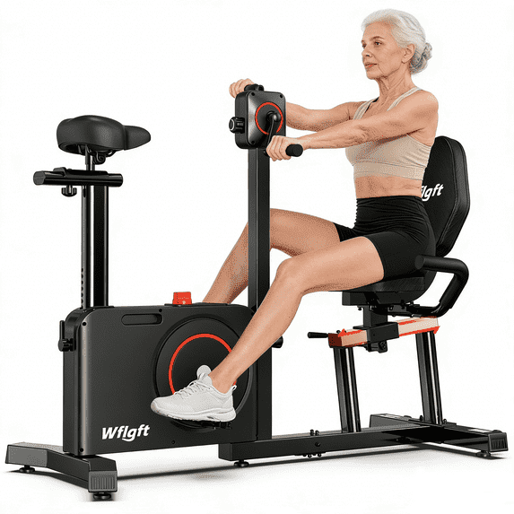 YOSUDA PRO Recumbent Exercise,350 lbs Capacity,16-Level Magnetic