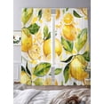 thumbnail image 3 of Sheer Curtain Panels Yellow Lemon Leaves Rod Pocket Voile Window Curtains Fruit Window Treatments Ligh Filtering Privacy Curtain Drapes for Bedroom Living Room 2 Panel Set 96 Inch Length,, 3 of 9
