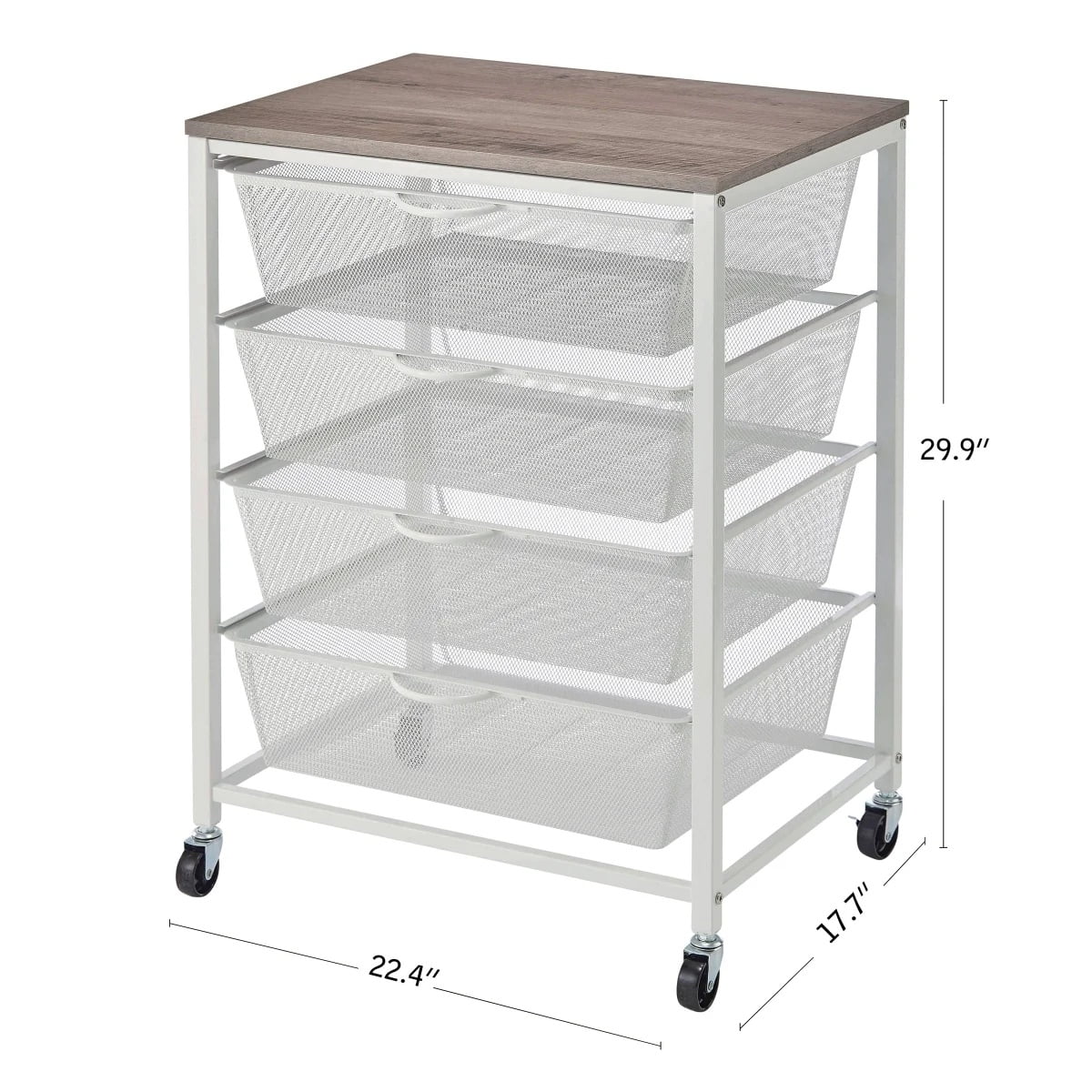 Edifice 4 Drawer Rolling Cart