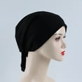 thumbnail image 1 of Women's Muslim Elastic Band Ethnic Hijab Solid Color Adjustable Small Cap Tube Cap Wrapped Turban Cap Lace Up, 1 of 3