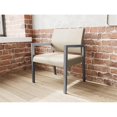 thumbnail image 3 of Pemberly Row Waiting Reception Wide Guest Chair Wood Frame in Brown, 3 of 5