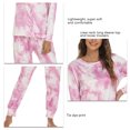 thumbnail image 3 of 2 Piece Sleepwear, Women Pajama Set Tie Dye Long Sleeve Breathable Loose Soft  For Home ANGGREK Tipo 3M, 3 of 5