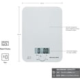 thumbnail image 2 of Glass Surface 11 Pound Capacity Digital Kitchen and Food Scale, Scale for Food Ounces and Grams, Dry and Liquid Ingredients, White, 2 of 3