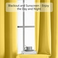 thumbnail image 5 of Fmxomd Rod Pocket Panel Pair Blackout Curtains 51 Inches Long Thermal Insulated Black Out Curtains 2 Panels Set - Room Darkening Drapes for Living Room - Yellow, 5 of 8