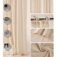 thumbnail image 2 of EcoNesxp 84" 2 Panel Living Room Curtains x Tie Top Door Window Treatments Wide Light Filtering Inch Linen, 2 of 5