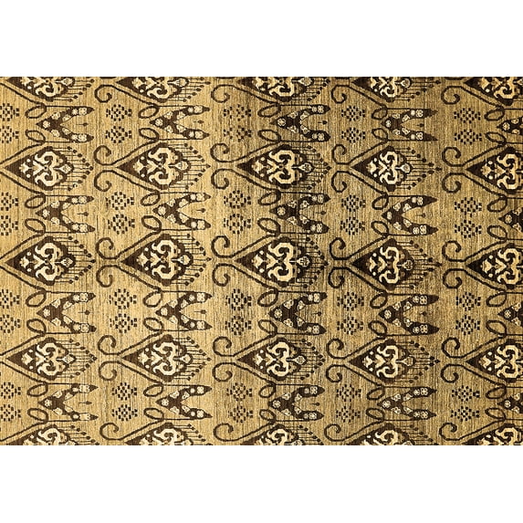 Ahgly Company Indoor Rectangle Abstract Brown Modern Area Rugs, 7' x 10'