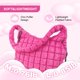 thumbnail image 5 of Bolsa acolchada UIXIZQ para mujer, acolchada, de nailon, color morado, 5 of 7