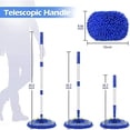 thumbnail image 3 of Car Wash Brush Kit with 41" Long Handle,5 in 1 Car Cleaning Mop,Microfiber Car Wash Brush,Glass Scrubber Vehicle Cleaner Kit,Blue, 3 of 8