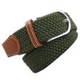 thumbnail image 3 of Cinturón de lona tejido para hombre Cinturón web Hebil de aleación de viaje Verde Zulema Cinturones de lona casuales para hombres, 3 of 5