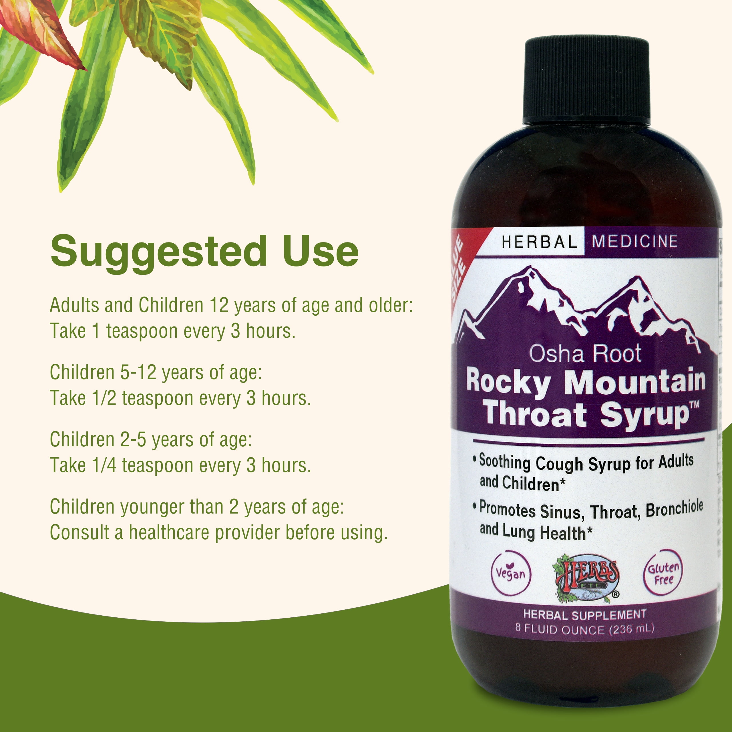 Herbs Etc. Rocky Mountan Throat Syrup 8 oz