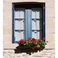 thumbnail image 3 of Country Duvet Cover Set, Mediterranean Style Window Open Shutters Image French Urban Life Theme Print, Decorative 3 Piece Bedding Set with 2 Pillow Shams, Queen Size, Blue Grey, by Ambesonne, 3 of 3