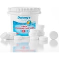 thumbnail image 5 of Doheny’s 3-Inch Stabilized Chlorine Tablets | 99% Pure Tri-Chlor, 90% Available Chlorine | Long-Lasting, UV-Protected, Slow-Dissolving Pool Sanitizer | Individually Wrapped, Childproof 5lb Bucket, 5 of 9