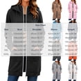 thumbnail image 3 of Women's Full-Zip Hooded Mid-Long Fleece-Lined Outerwear Ghalytn Long Sleeve Casual Coat with Front Pockets, 3 of 6