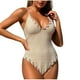 thumbnail image 2 of Trajes de baño de una pieza para mujer, traje de baño de playa con tirantes de color sólido a la moda para mujer, 2 of 6