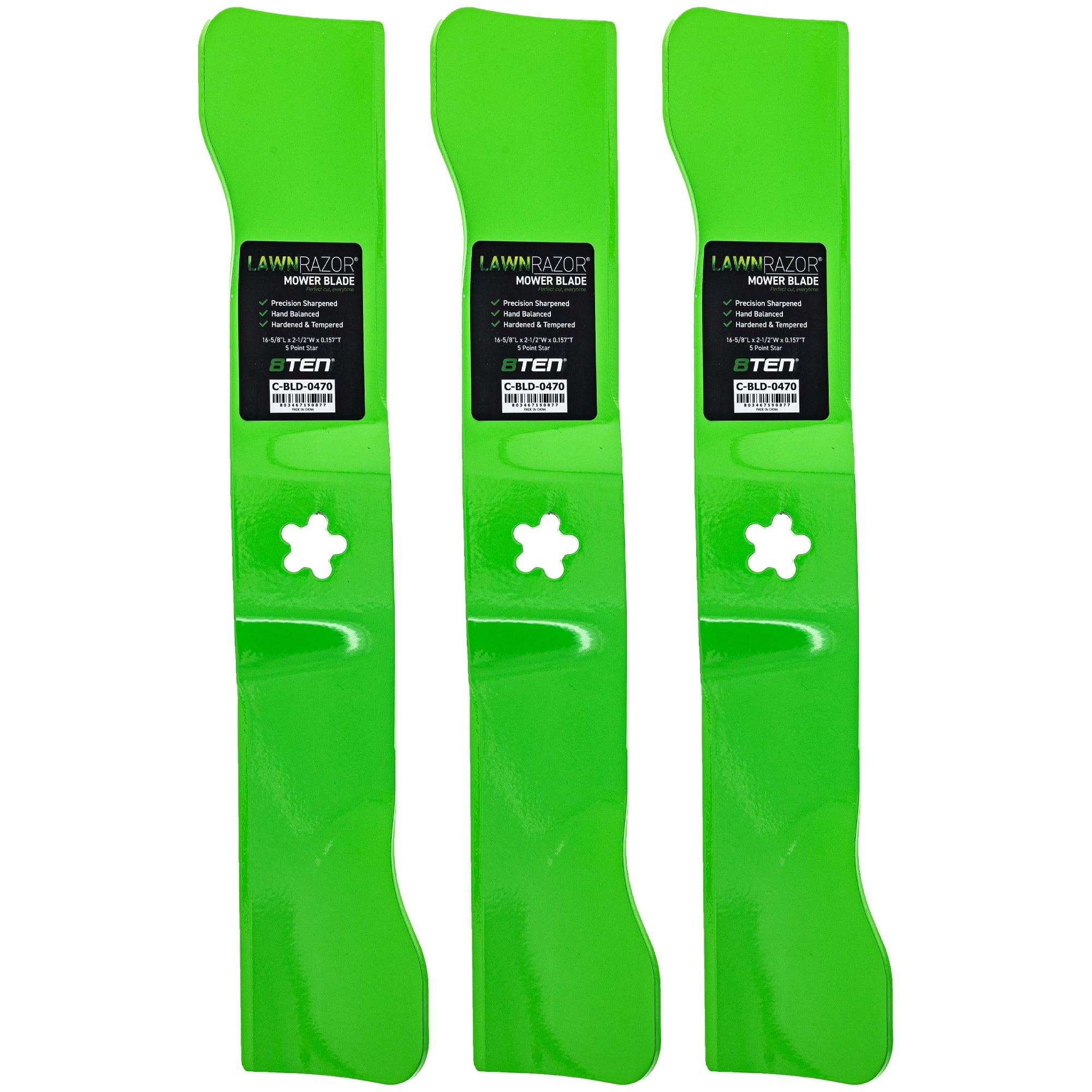 LawnRAZOR Mulching Blade Set for Husqvarna MZ6128, FD61M, 61 inch