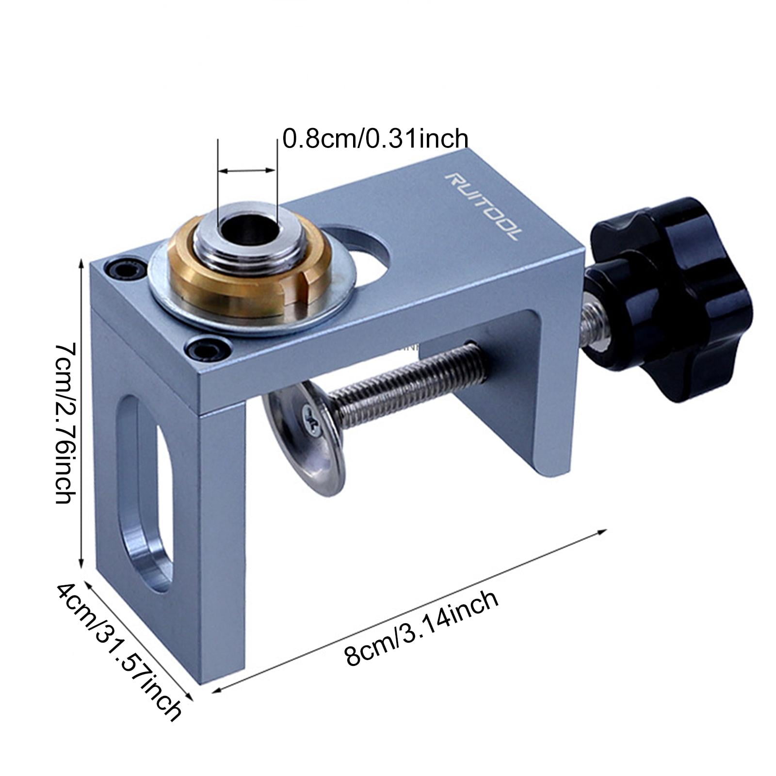 Colaxi Self Centering Dowel Jig Set Drill Guide Jig Drill Positioners Portable Carpentry Handheld Wood Dowel Jig Pocket Hole Jig Kit 8mm Set