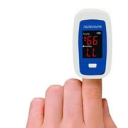 SmartHeart Pulse Oximeter | Blood Oxygen Saturation | Complete System Monitor Lanyard and Batteries, White/blue