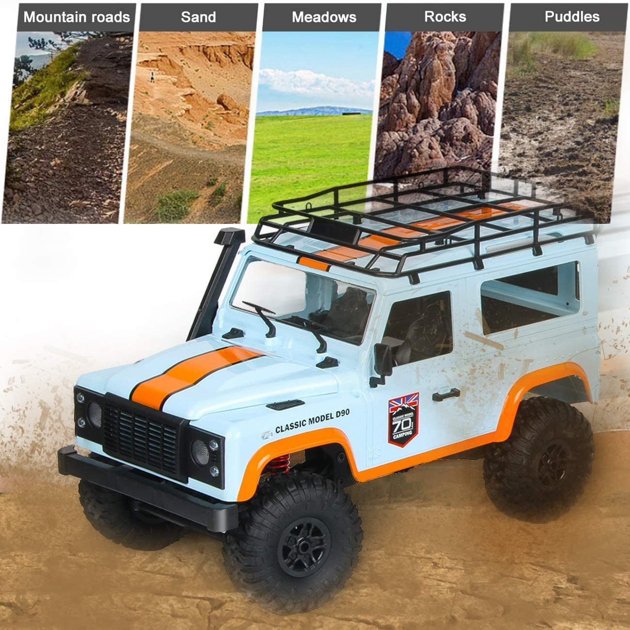 White MN-99 The perseids RC Car Remote Control Truck RC Rock Crawler 1:12 2.4G 4WD Off-Road High-Speed Vehicle Minitary Truck Electric Hobby Grade RTR Toy for Kids Over 14 and Adults 