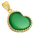 thumbnail image 4 of 18K Gold Over Brass Natural Green Onyx Pendant Jewelry PM-1742 TGP1009_B, 4 of 6