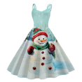 thumbnail image 4 of TJAZFJPA Robes de Fête pour Femmes Soirée Femmes Noël Sans Manches Longueur Genou Rétro Ligne A Évasée Swing Formelle Bal Robe de Fête Robe Rouge pour Femmes Robe Ligne A, 4 of 4