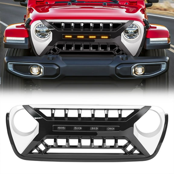 AMERICAN MODIFIED Grille w/Lights for 18-23 Jeep Wrangler JL & Gladiator JT
