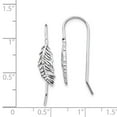 thumbnail image 2 of SS Diamond Feather Dangle Earrings, 2 of 4