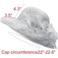 thumbnail image 5 of Organza Fascinator Hat for Women - Derby Cocktail Tea Party Sun Hat Wedding Bridal Flower Church Hat, 5 of 5