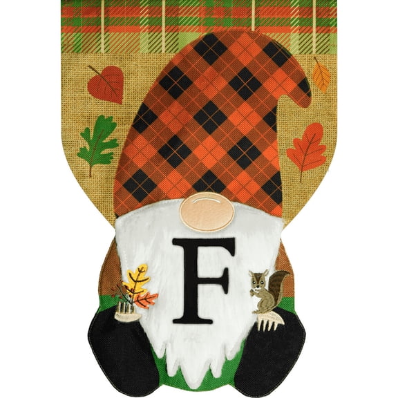 Briarwood Lane Fall Garden Flag 12x18 For Outdoor Fall Gnome Burlap Monogram Letter F For Fall Garden Flag Flags For Outside