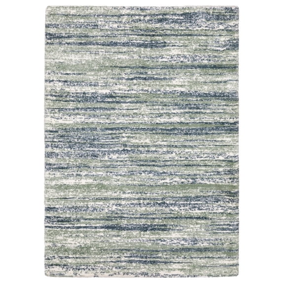 Oriental Weavers Galileo Area Rug - GAL06 - 6'7" x 9'6" - in Blue/ Green - Modern Industrial Style, Stain Resistant, Family and Pet Friendly , Dining, Living Room Rug