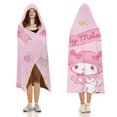 thumbnail image 3 of My Melody Wearable Blankets Hooded Soft Hoodie Blanket Winter Warm Throw Blankets Cape 50"x60", 3 of 8