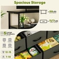 thumbnail image 4 of Mueble para TV, tocador Simple Deluxe con 5 cajones de tela, color gris, 4 of 8