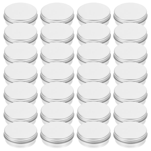 Caja de aluminio de 50 piezas Pequeñosa caja de aluminio Tapa de tapa de espiral Soporte de cosmético vacío Caja de cosméticos