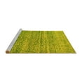 thumbnail image 2 of Ahgly Company Machine Washable Indoor Round Abstract Yellow Modern Area Rugs, 4' Round, 2 of 4